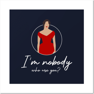 Emily Dickinson Poem Quote I'm nobody Posters and Art